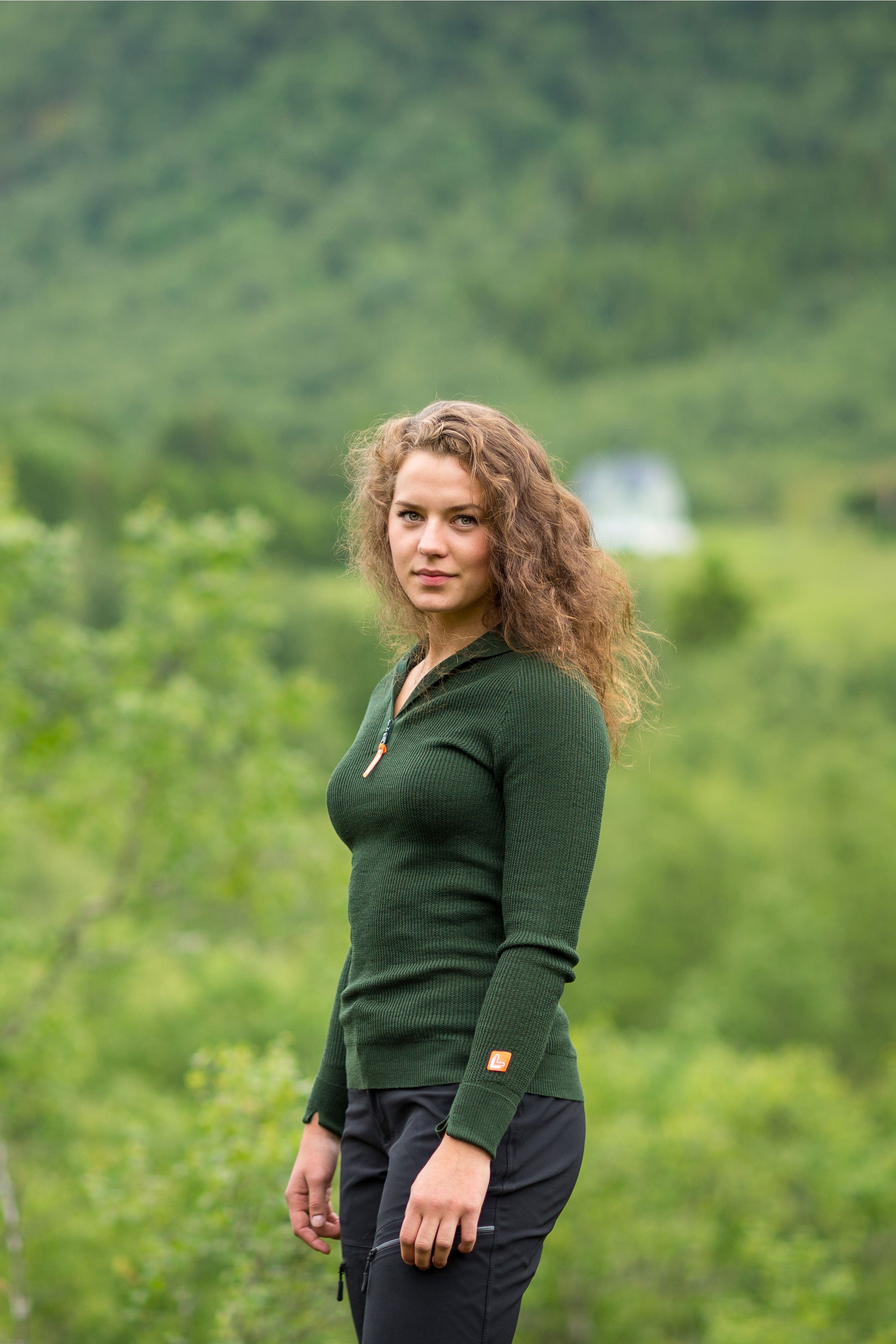 Anti-Tex 2.0 Half Zip Wool Sweatshirt, Olivgrön